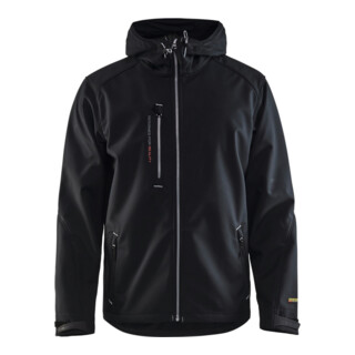 BLAKLAEDER Giacca in softshell, nero/argento, Tg. Unisex: M