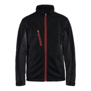 BLAKLAEDER Giacca in softshell Service Plus, nero/rosso, Tg. Unisex: XL