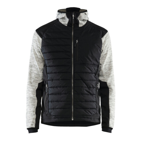 Blakläder Hybrid-Jacke, grau melange / schwarz, Unisex-Größe: XL
