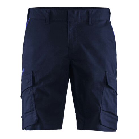 Blakläder Industrie Stretch Shorts, marineblauw / korenblauw, maat 48