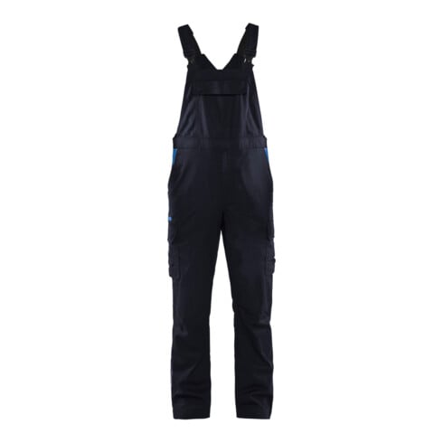 BLAKLÄDER Industriebroek met bretels Stretch, marineblauw / korenblauw, maat DE: 46