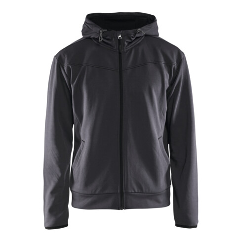Blakläder Kapuzen-Sweatshirt, mittelgrau / schwarz, Unisex-Größe: XL