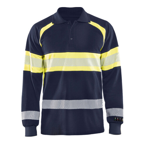 Blakläder Multinorm-Poloshirt, marineblau / gelb, Unisex-Größe: 2XL