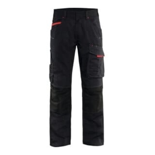 Blakläder Pantaloni da lavoro Service Plus, nero/rosso, grammatura 250