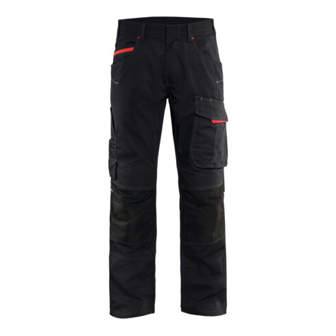 BLAKLAEDER Pantalone per assistenza Service Plus, nero/rosso, tg.50