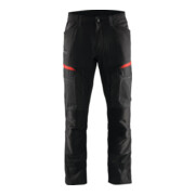 BLAKLAEDER Pantalone per assistenza Service Plus, nero/rosso, Tg. DE: 28