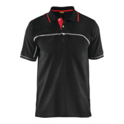 BLAKLÄDER Poloshirt Service Plus, zwart / rood, Uniseks-maat: 2XL