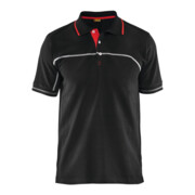 BLAKLÄDER Poloshirt Service Plus, zwart / rood, Uniseks-maat: M