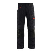 BLAKLÄDER Service werkbroek Service Plus, zwart/rood, maat DE: 94, 091760 94-1