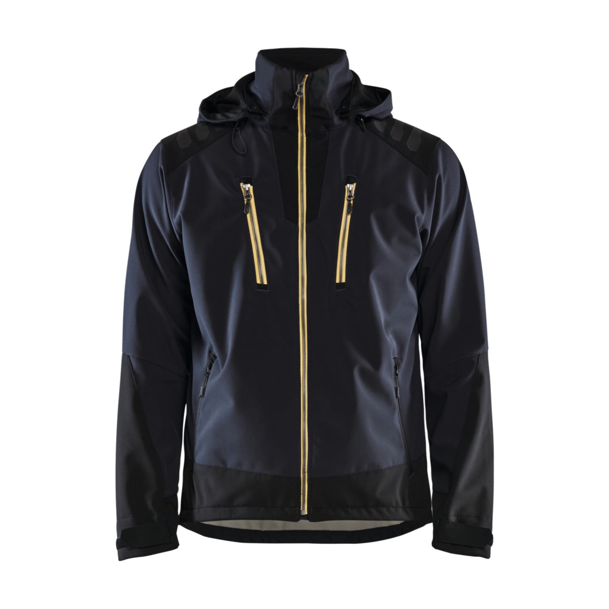 Blakläder Softshell Jacke, dunkelblau / gelb, Unisex-Größe: 2XL