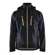 Blakläder Softshell jas, donkerblauw/geel, uniseks maat L