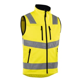 BLAKLÄDER Softshell-veiligheidsvest, geel, Uniseks-maat: XL