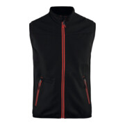 BLAKLÄDER Softshell-vest Service Plus, zwart / rood, Uniseks-maat: XL