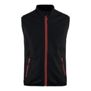 BLAKLÄDER Softshell Weste Service Plus, schwarz / rot, Unisex-Größe: 3XL