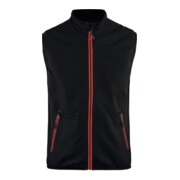 Blakläder Softshell Weste Service Plus, schwarz / rot, Unisex-Größe: L
