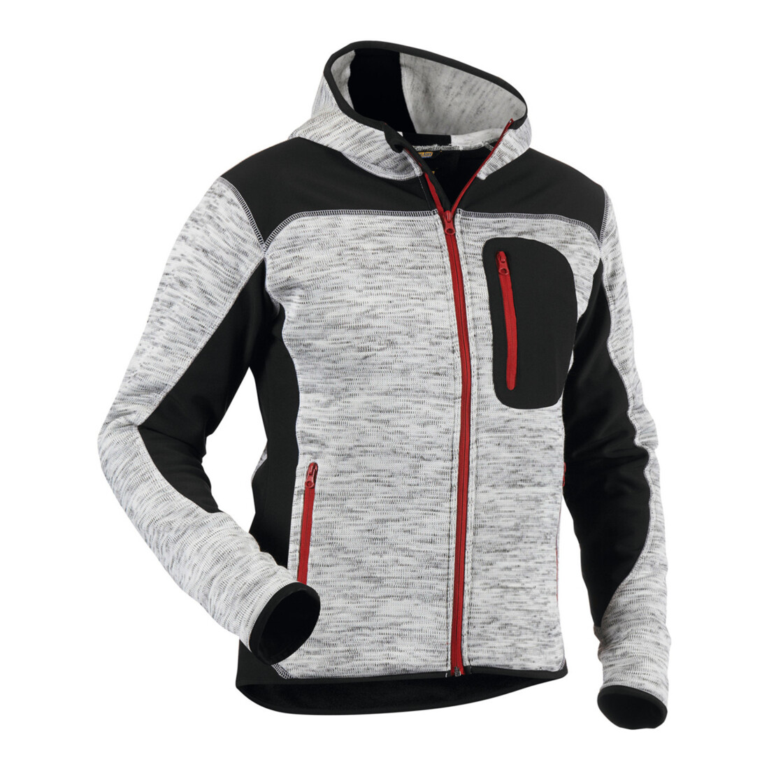 Blakläder Strickjacke, grau / schwarz, Unisex-Größe: 3XL