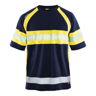 Blakläder Warnschutz T-shirt, marineblauw/geel, unisex