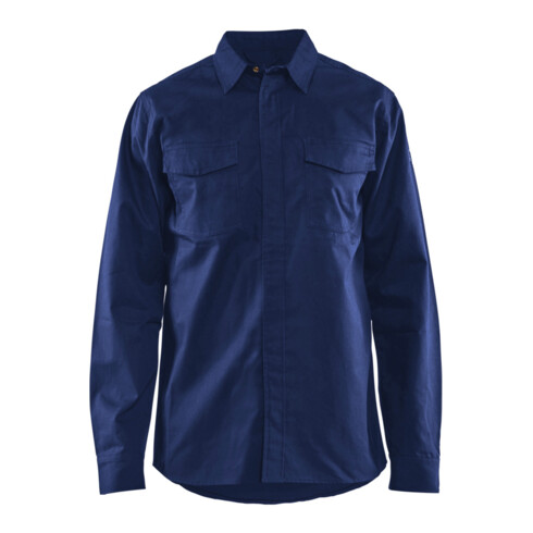 BLAKLÄDER Vlamwerend overhemd, marineblauw, Uniseks-maat: M