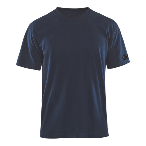 BLAKLÄDER Vlamwerend T-shirt, marineblauw, Uniseks-maat: M