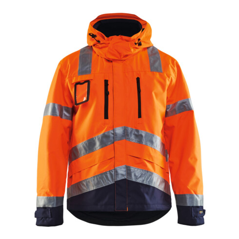 Blakläder Warnschutz-Funktionsjacke, orange / marineblau, Unisex-Größe: L