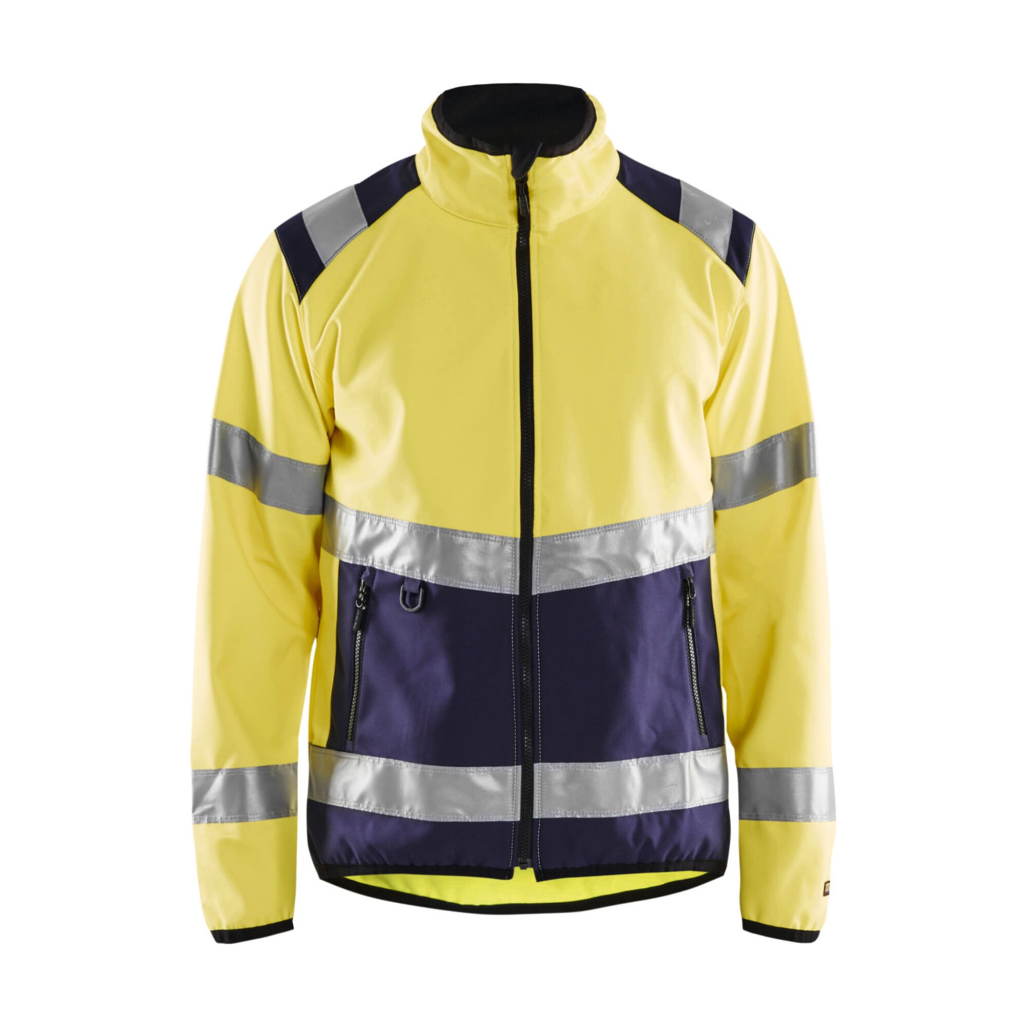 Blakläder Warnschutz-Softshell-Jacke, gelb / marineblau, Unisex-Größe: XL
