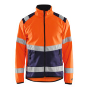 Blakläder Warnschutz-Softshell-Jacke, orange / marineblau, Unisex-Größe: L