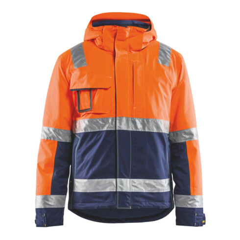 Blakläder Warnschutz Winterjacke, orange / marineblau, Unisex-Größe: L