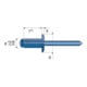 Blindniet ALFO® Nietschaft dxl 3,0x8,0mm Stahl/Stahl 500 St. VVG