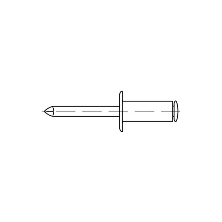 Blindniete A 2/A 2 Flachkopf A 5 x 20 S