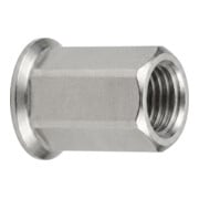 ART 88484 Blindnietmutter mit Sechskant kleiner Senkkopf, Edelstahl A2, offen-1