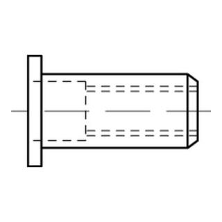 Blindnietmuttern A 4 Flachkopf M 6 / 3,0 - 5,5 S