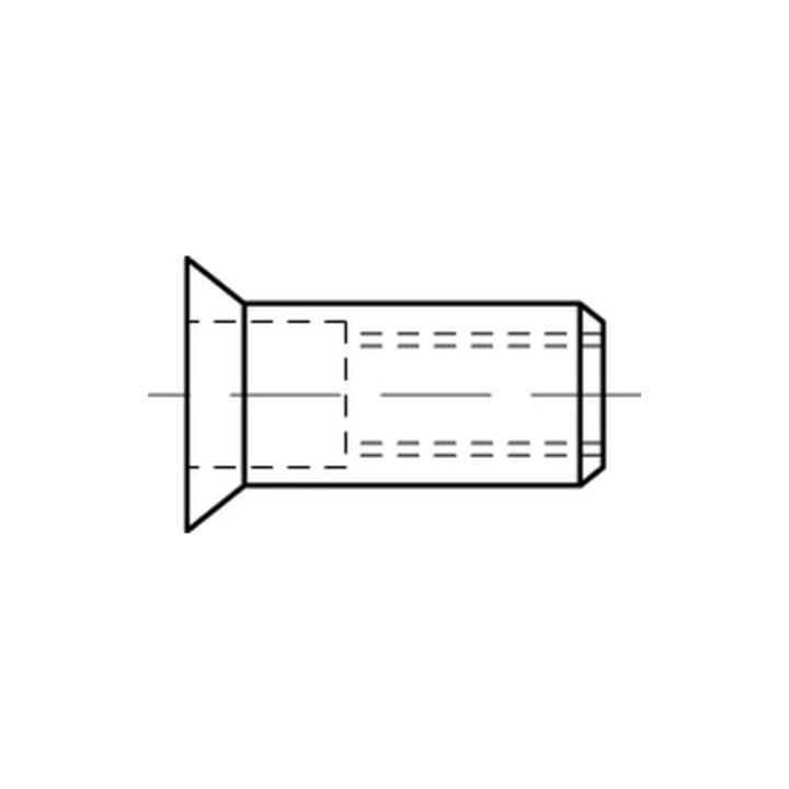 Blindnietmuttern A 4 Senkkopf M 8 / 4,0 - 6,0 S
