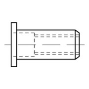 Blindnietmuttern Alu-Legierung Flachkopf M 4 / 0,25 - 3,0 S