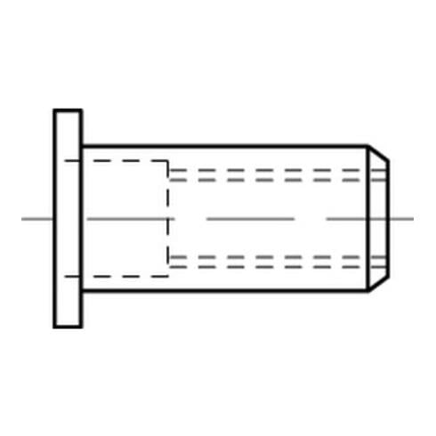 ART 88423 Blindnietmutter Flachkopf, Alu-Legierung, rund, offen