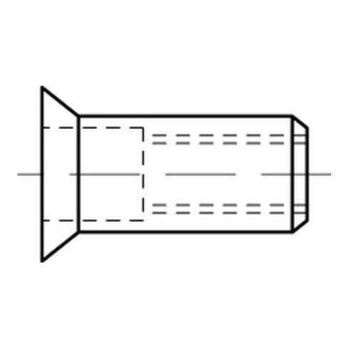 Blindnietmuttern Alu-Legierung Senkkopf M 10 / 1,5 - 4,5 S