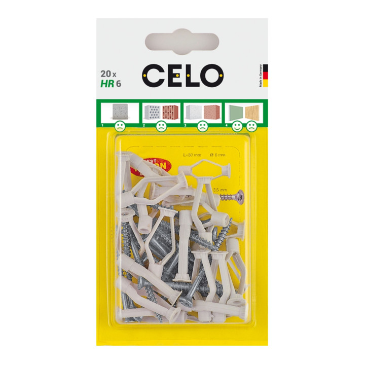 CELO Bouchon de cavité de blister avec vis HR 8 SPS Vis pour panneaux d'aggloméré