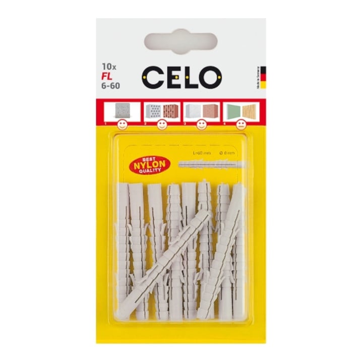 Blister Cheville rallongées FL 6x60 (10 pcs) Celo