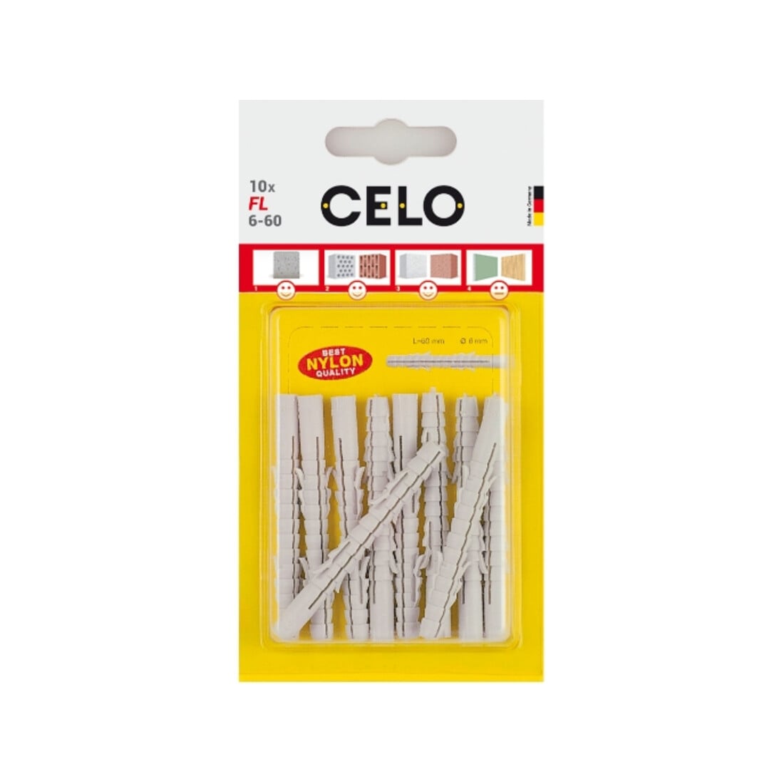 Cheville rallongées FL CELO Blister
