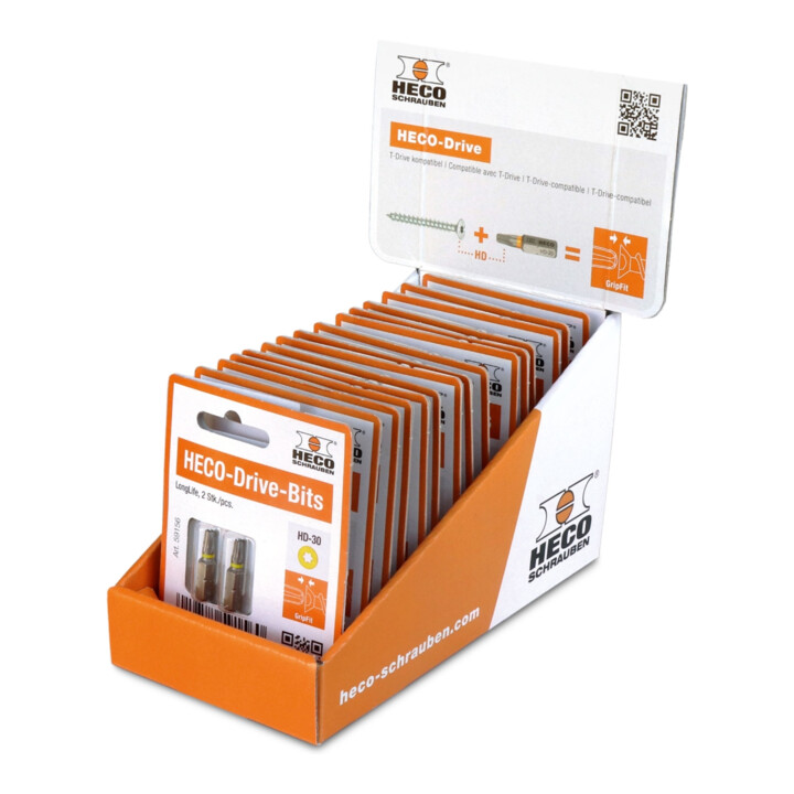 Blister tray, HD-30, jaune, 15 blisters de 2 embouts chacun