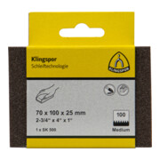 Klingspor SK 500 Bloc de ponçage 70 x 100 mm, corindon emballage libre service-1