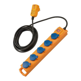 Bloc multiprise Super-Solid SL 554 DE FI IP54 5 prises 5m H07RN-F 3G1,5