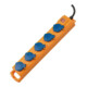Bloc multiprise Super-Solid SL 554 DE IP54 5 prises jaune/bleu 2m H07RN-F3G1,5 avec interrupteur