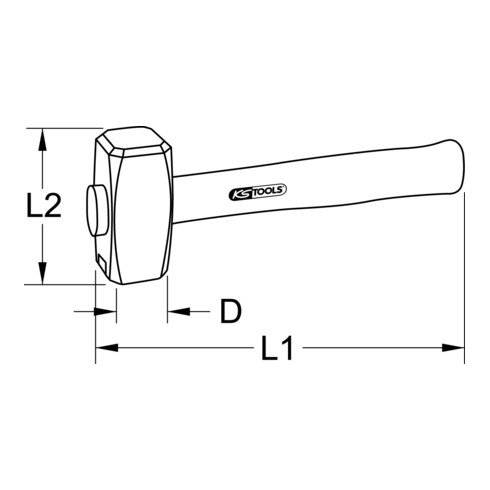 Pouce de construction KS Tools avec poignée en frêne