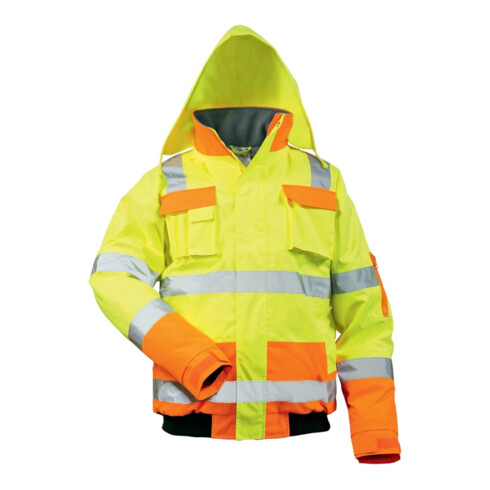 Blouson aviateur de signalisation Mats taille M jaune/orange 100 % PES FELDTMANN