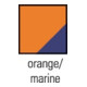 Gilet de signalisation de protection EN471/343 Kl.2 orange/bleu