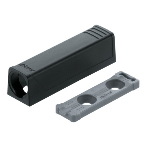 Blum Adapterplatte TIP-ON für Türen gerade (20/17 mm) Terraschwarz