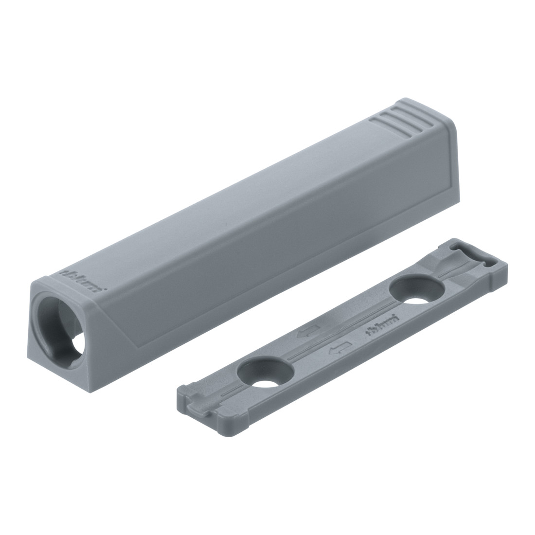Blum Adapterplatte TIP-ON für Türen gerade (20/32 mm) Platingrau
