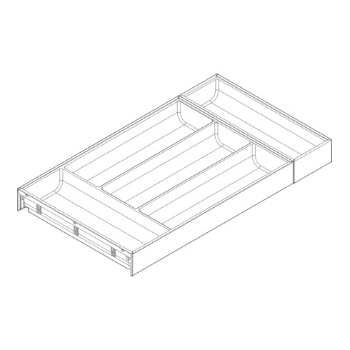 Blum Besteckeinsatz AMBIA-LINE für LEGRABOX Schubkasten Kunststoff / Stahl 5 Besteckfächer Nennlänge 550 mm Breite 300 mm