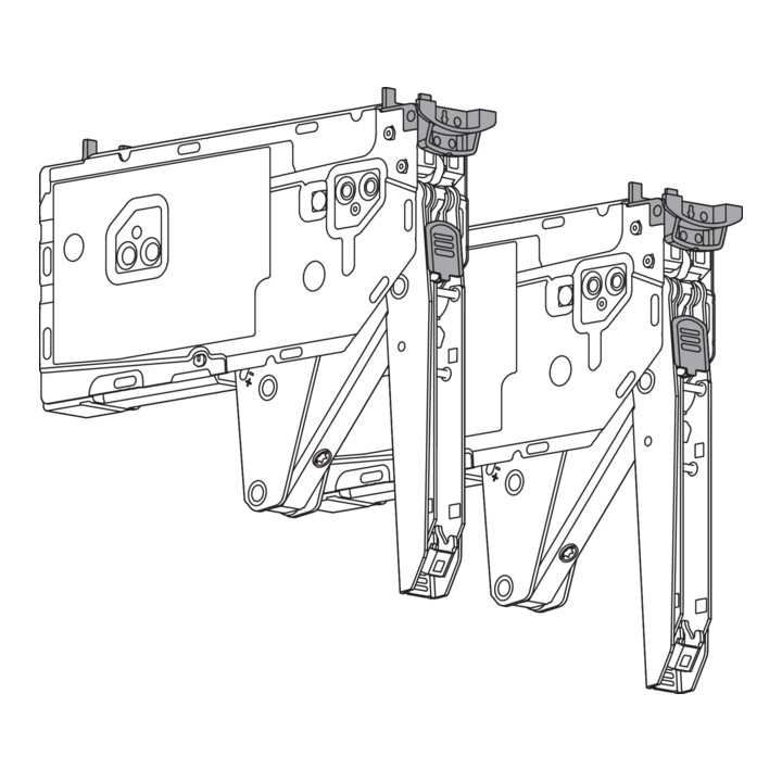 Blum AVENTOS HK top Hochklappe, Kraftspeicher, LF=420-1610 (bei 2 Stück), für TIP-ON, verzinkt
