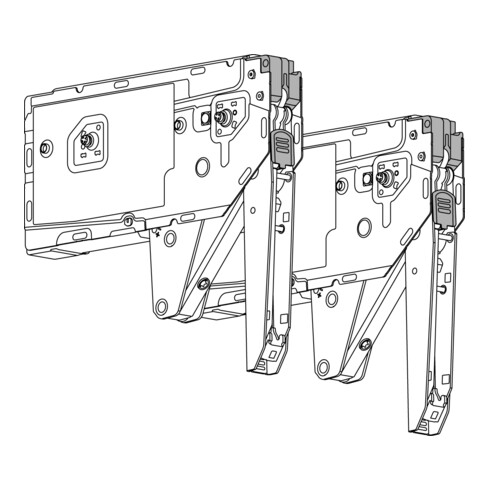 Blum AVENTOS HK top Hochklappe, Kraftspeicher, LF=420-1610 (bei 2 Stück), für TIP-ON, verzinkt